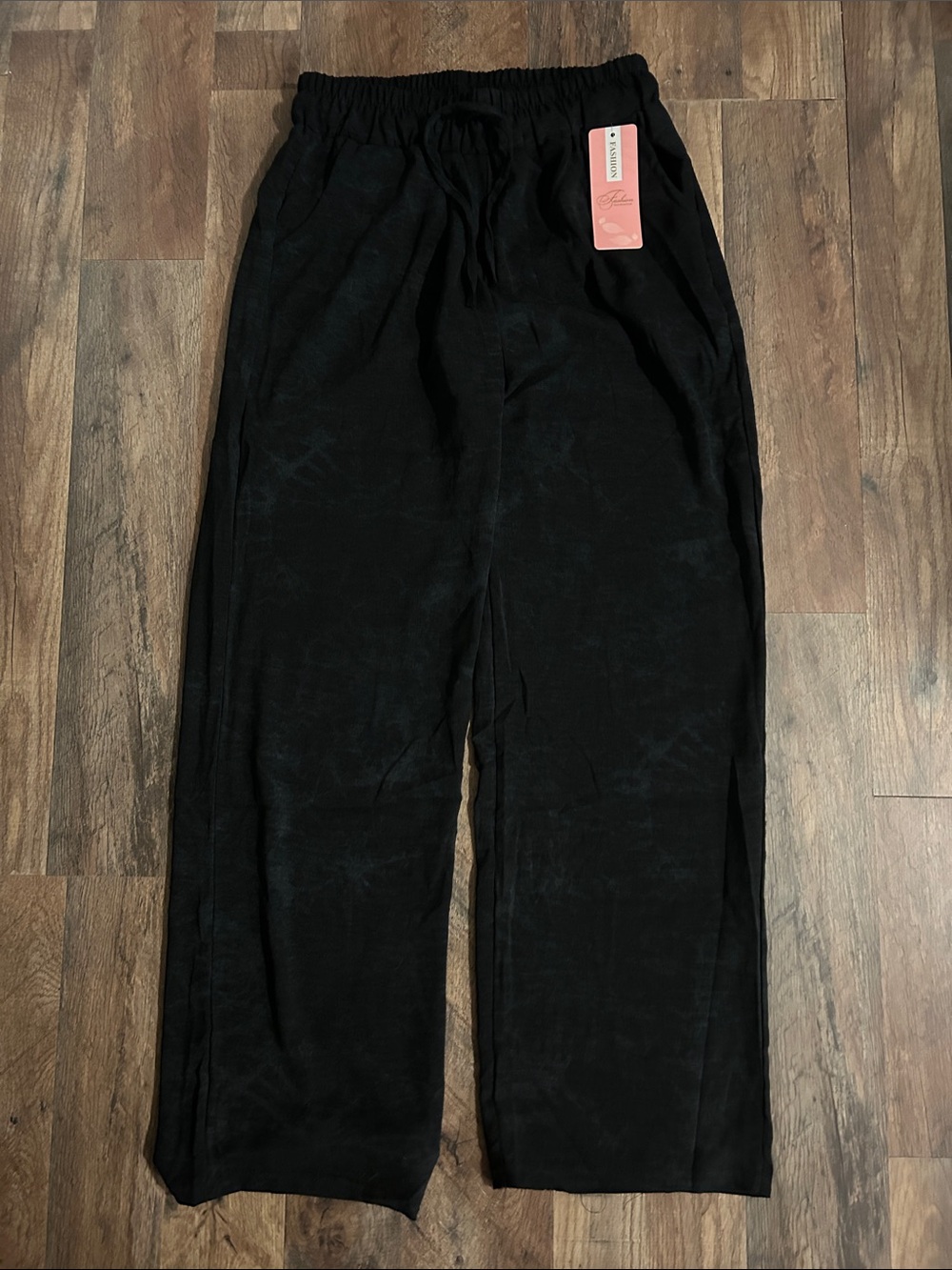 Black Draw-string Pants